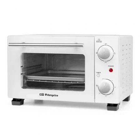 Orbegozo HO 975 Horno Eléctrico de Sobremesa, 800 W, Capacidad 10 Litros, Puerta con Doble Cristal, Temporizador 30 Min, Color Blanco, Ideal para Asar, Gratinar y Tostar Orbegozo HO 975 Horno Eléctrico de Sobremesa, 800 W, Capacidad 10 Litros, Puerta con Doble Cristal, Temporizador 30 Min, Color Blanco, Ideal para Asar, Gratinar y Tostar